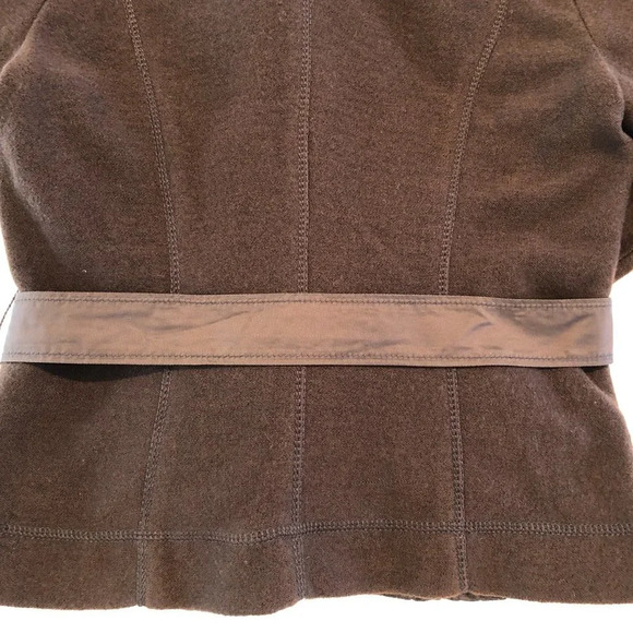 Sigrid Olsen Europe High Collar Sweater Jacket w Snap Front in Brown Size 2 - Picture 9 of 15